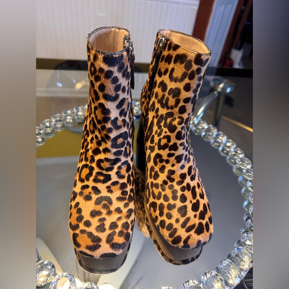 NWOTB Kate Spade Leopard Print Haircalf Rudy Boots, US 7 M - Picture 7 of 13